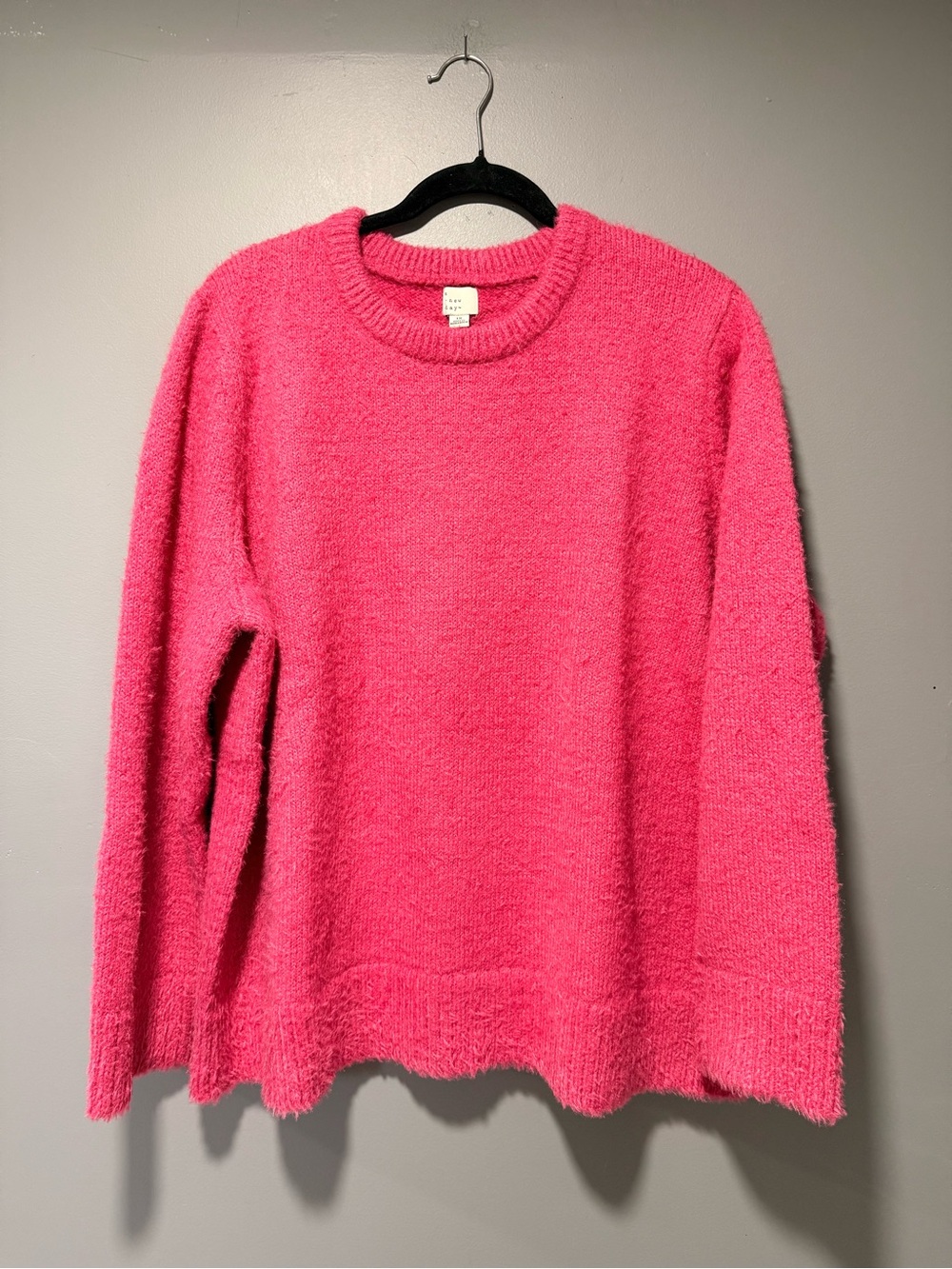 a new day Women's Hot Pink Crewneck Sweater